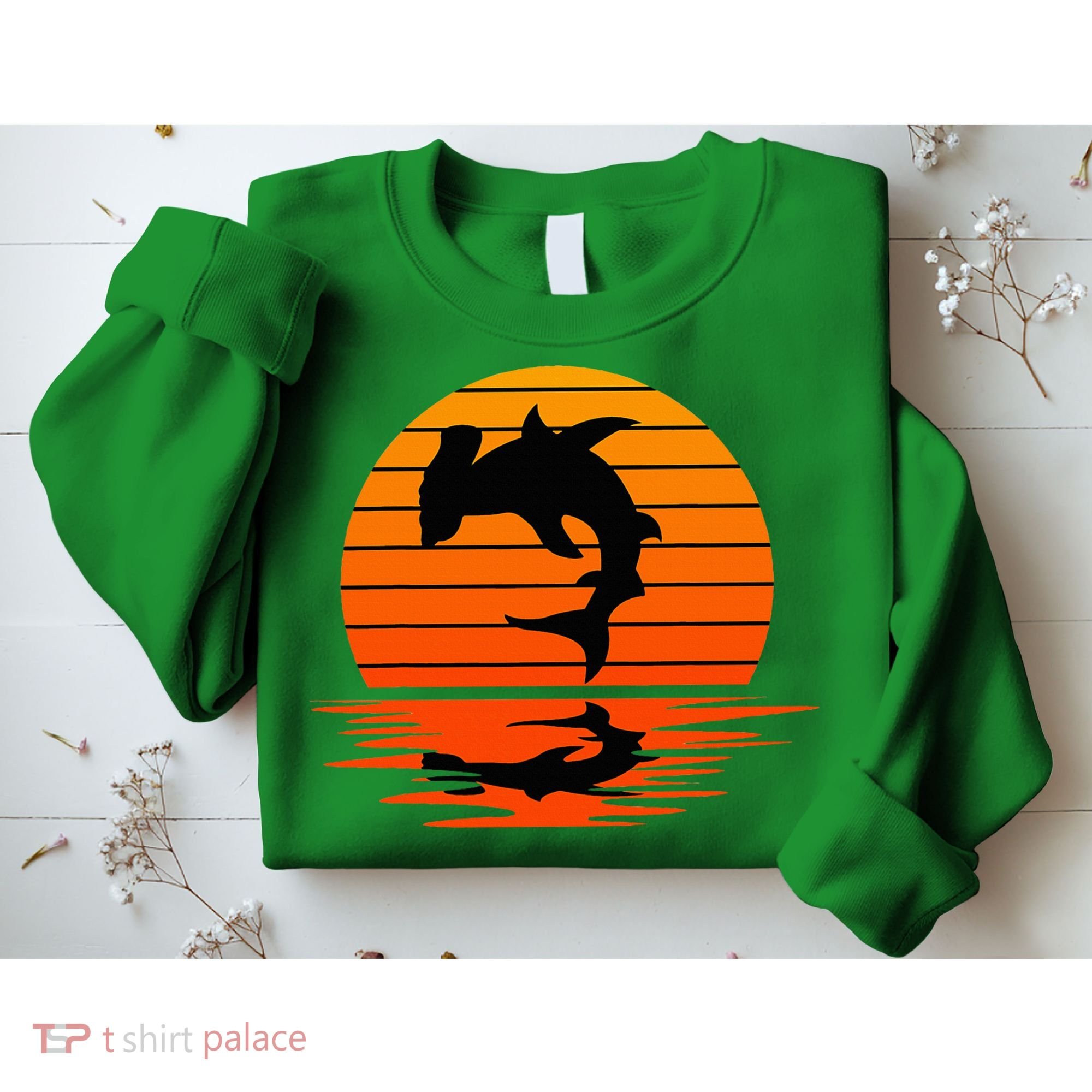 Hammerhead Shark Sihouette Sunset Sweatshirt