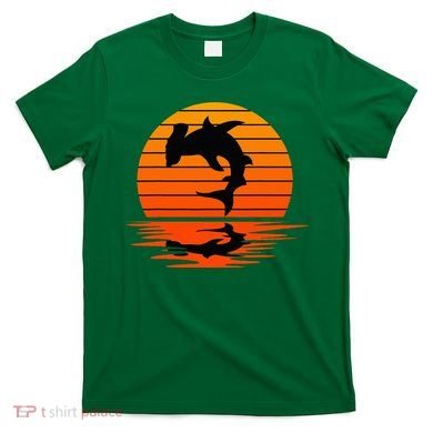 Hammerhead Shark Sihouette Sunset T-Shirt