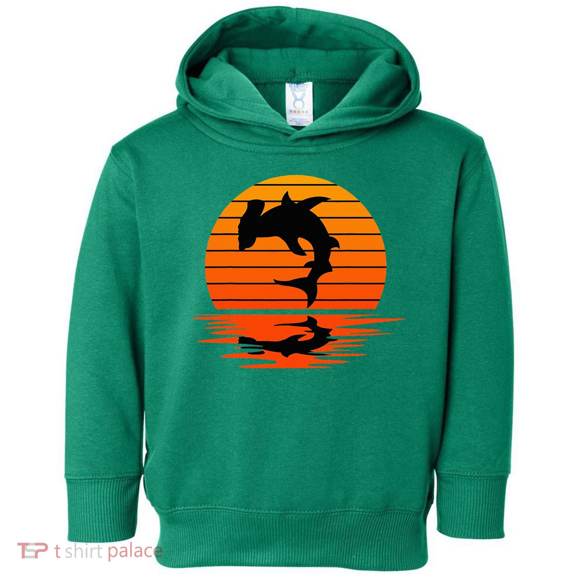 Hammerhead Shark Sihouette Sunset Toddler Hoodie