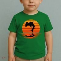 Hammerhead Shark Sihouette Sunset Toddler T-Shirt thumb 2