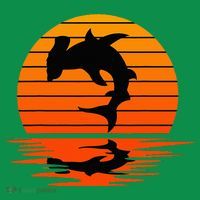 Hammerhead Shark Sihouette Sunset Toddler T-Shirt thumb 4