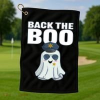 Halloween Spooky Seas The Boo Funny Police Ghost Gift Golf Towel thumb 1