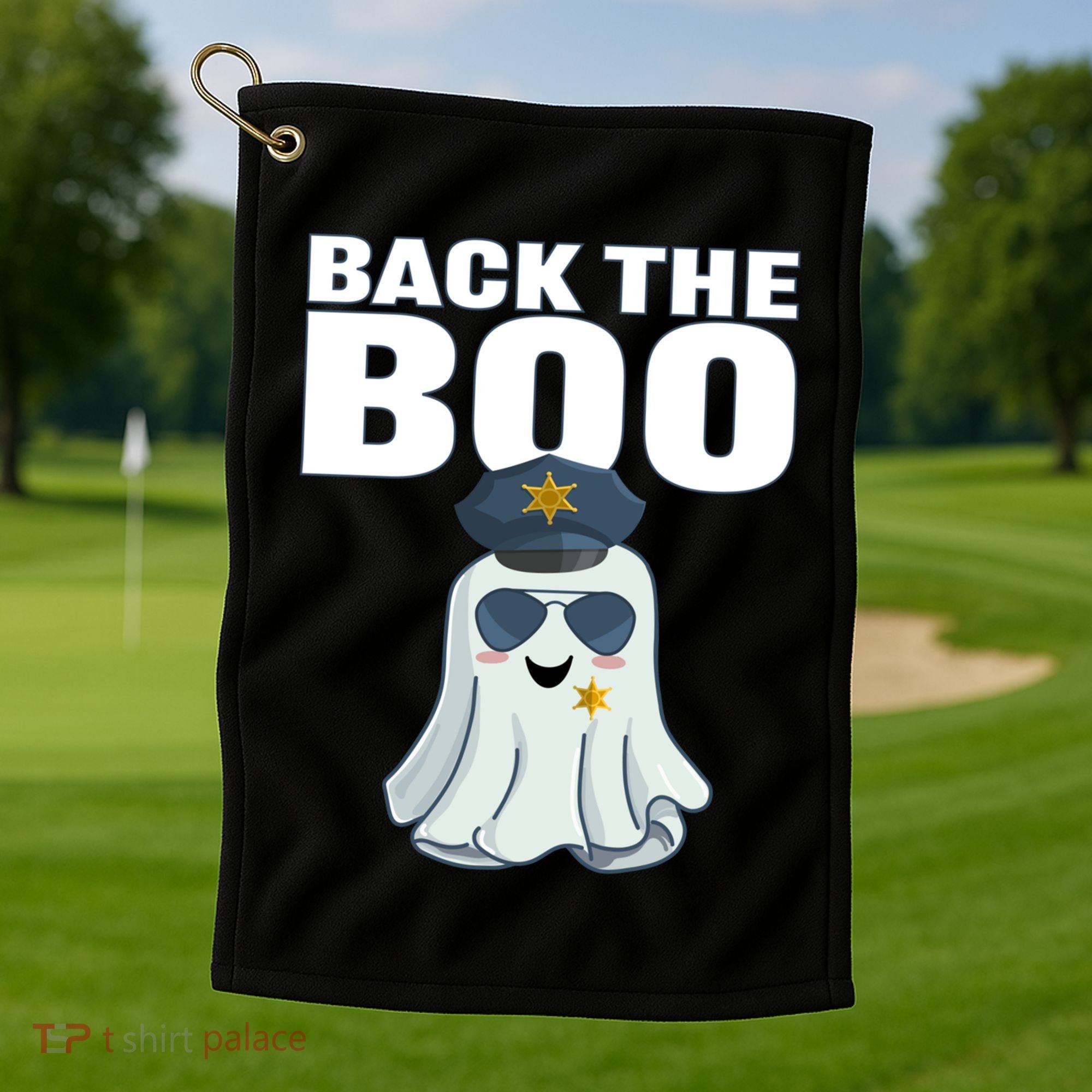 Halloween Spooky Seas The Boo Funny Police Ghost Gift Golf Towel