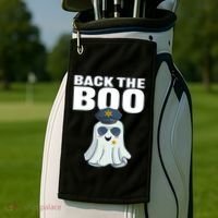 Halloween Spooky Seas The Boo Funny Police Ghost Gift Golf Towel thumb 2