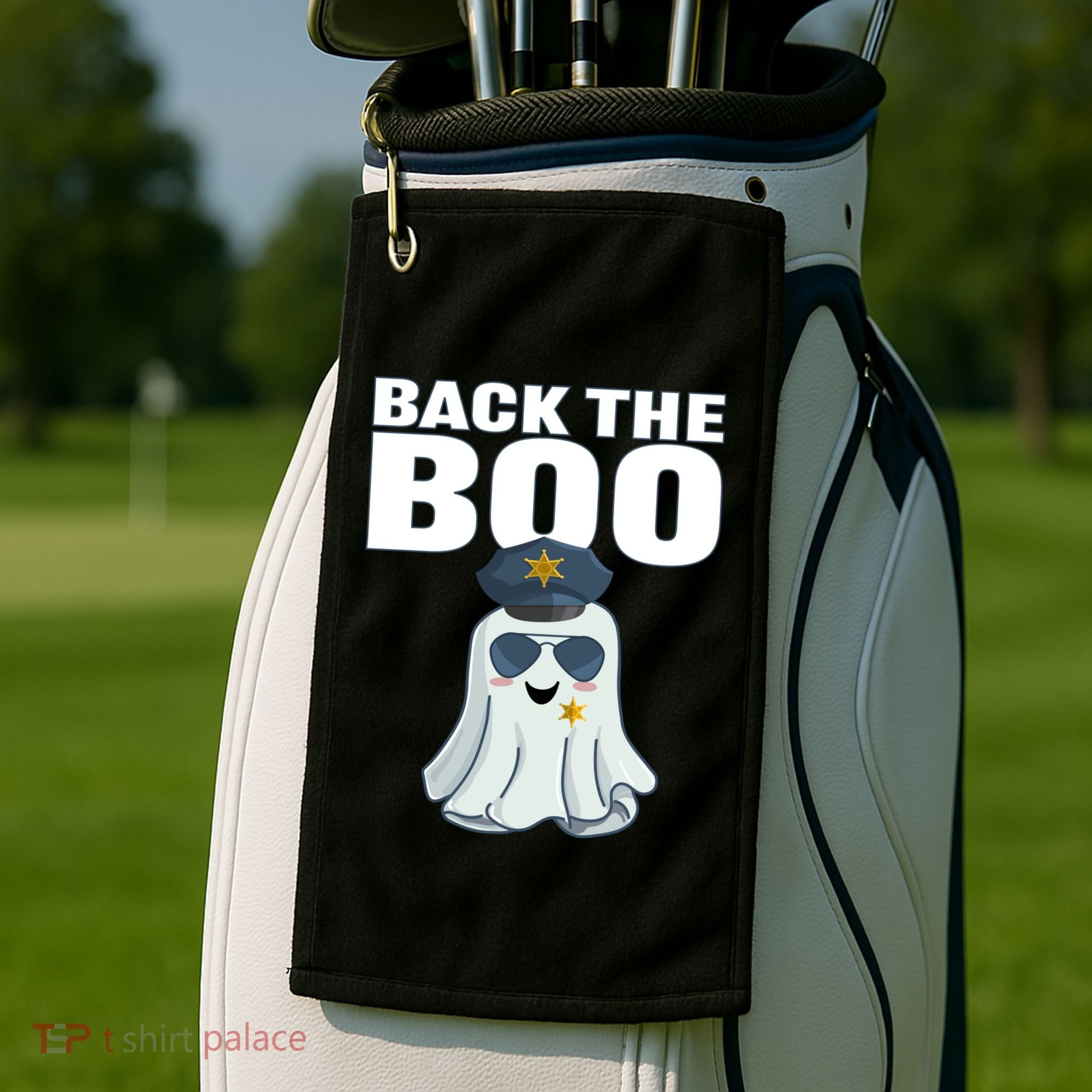 Halloween Spooky Seas The Boo Funny Police Ghost Gift Golf Towel
