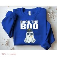 Halloween Spooky Seas The Boo Funny Police Ghost Gift Sweatshirt thumb 2