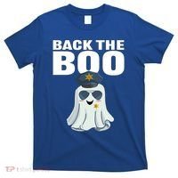 Halloween Spooky Seas The Boo Funny Police Ghost Gift T-Shirt thumb 0