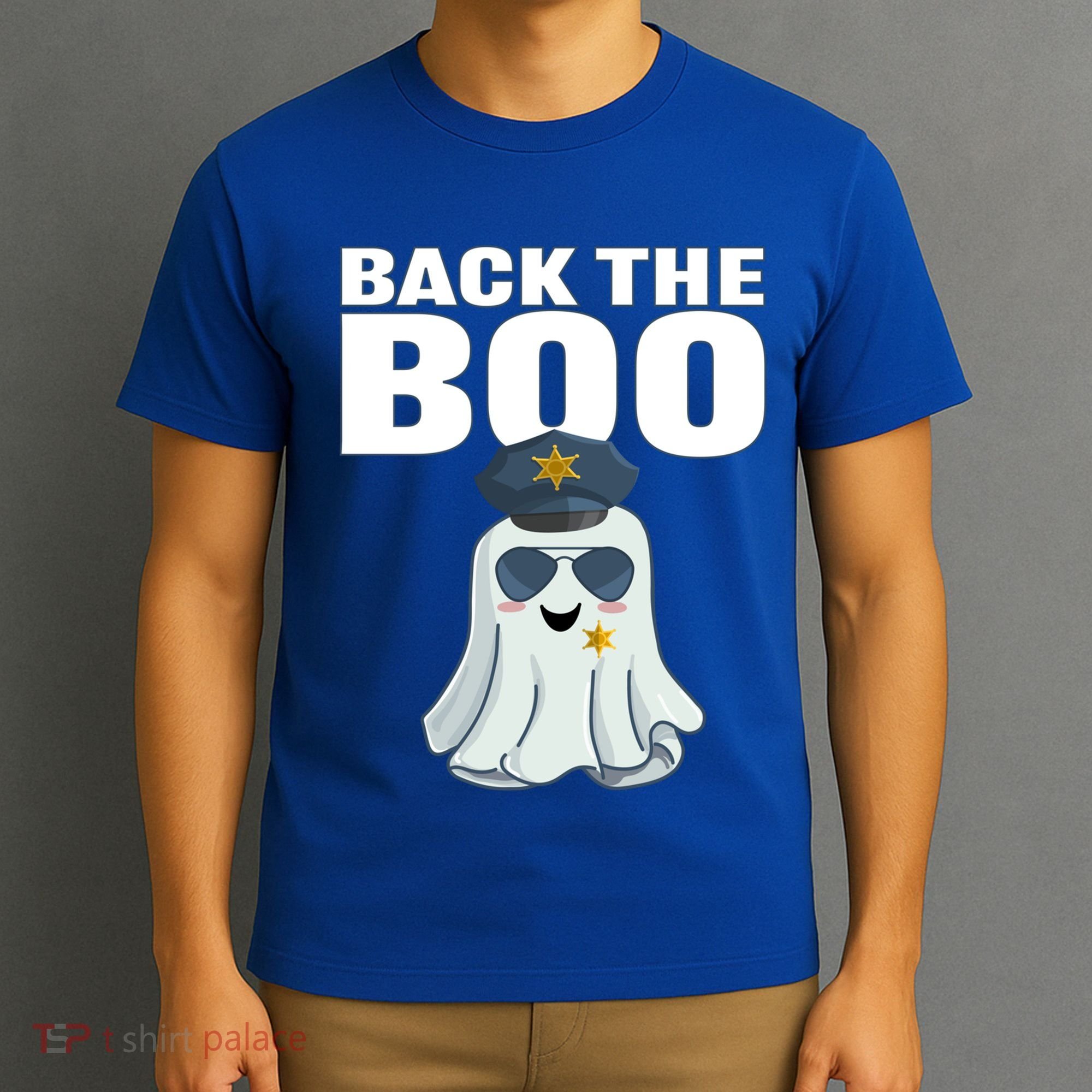 Halloween Spooky Seas The Boo Funny Police Ghost Gift T-Shirt