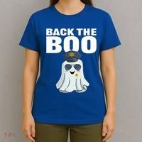 Halloween Spooky Seas The Boo Funny Police Ghost Gift T-Shirt thumb 4