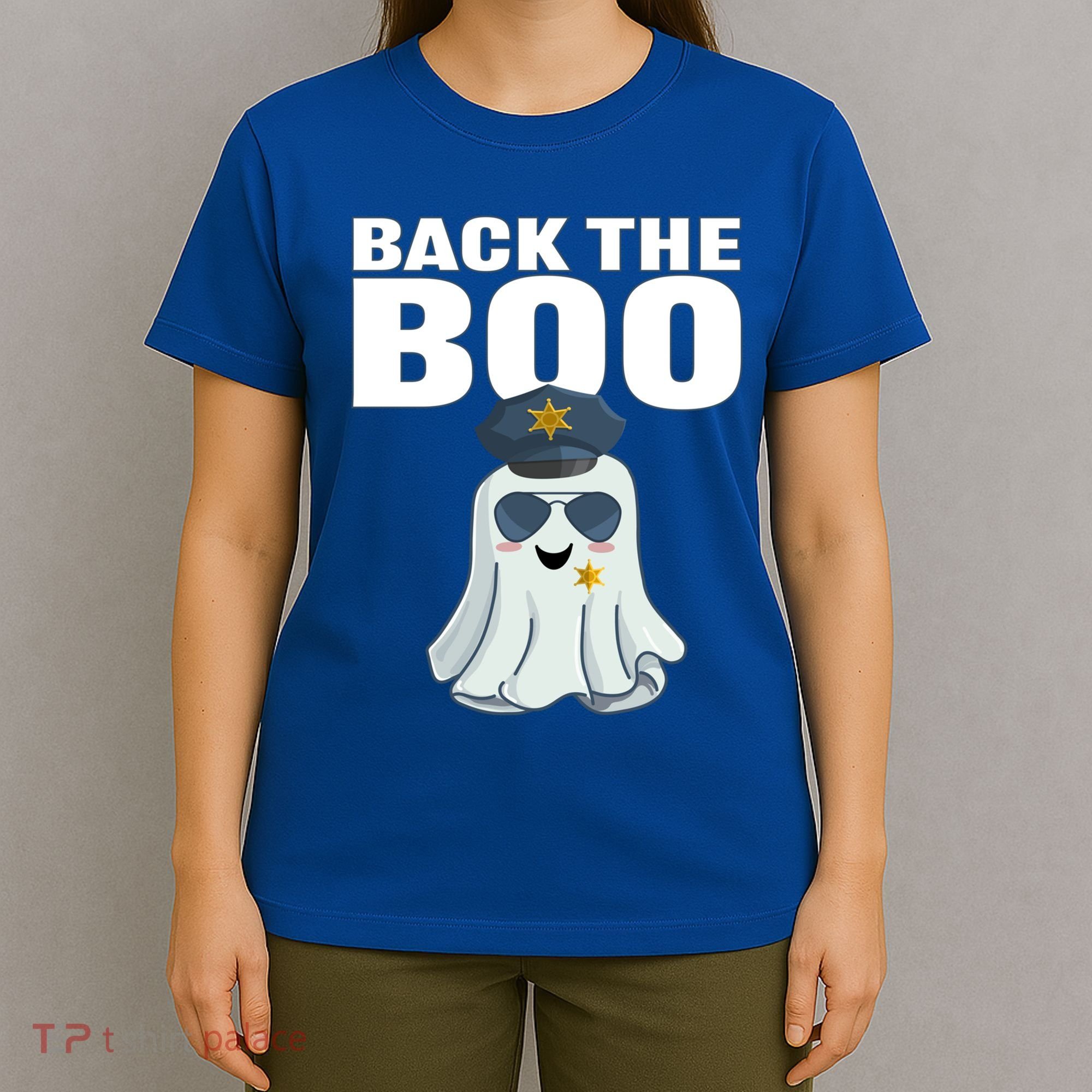 Halloween Spooky Seas The Boo Funny Police Ghost Gift T-Shirt