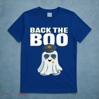 Halloween Spooky Seas The Boo Funny Police Ghost Gift T-Shirt thumb 5