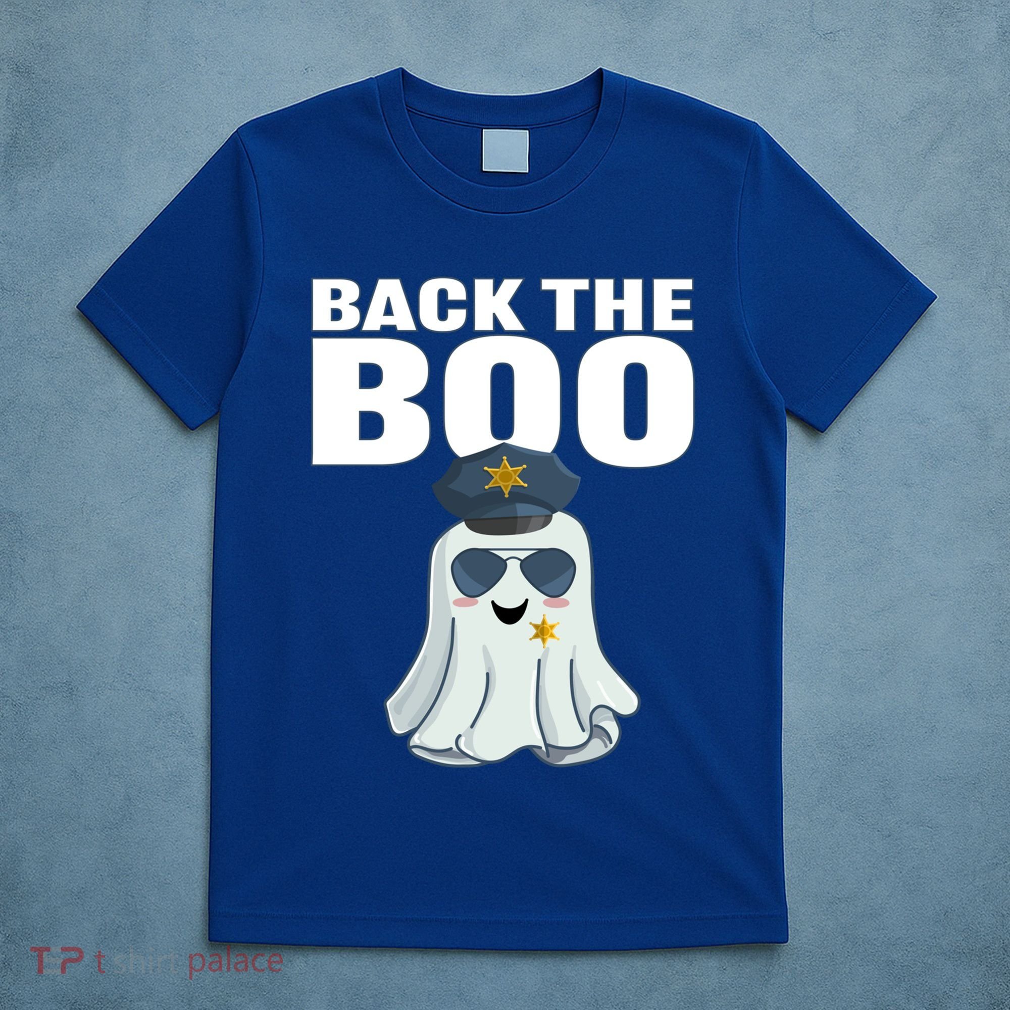 Halloween Spooky Seas The Boo Funny Police Ghost Gift T-Shirt