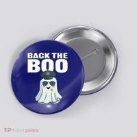 Halloween Spooky Seas The Boo Funny Police Ghost Gift Button thumb 0