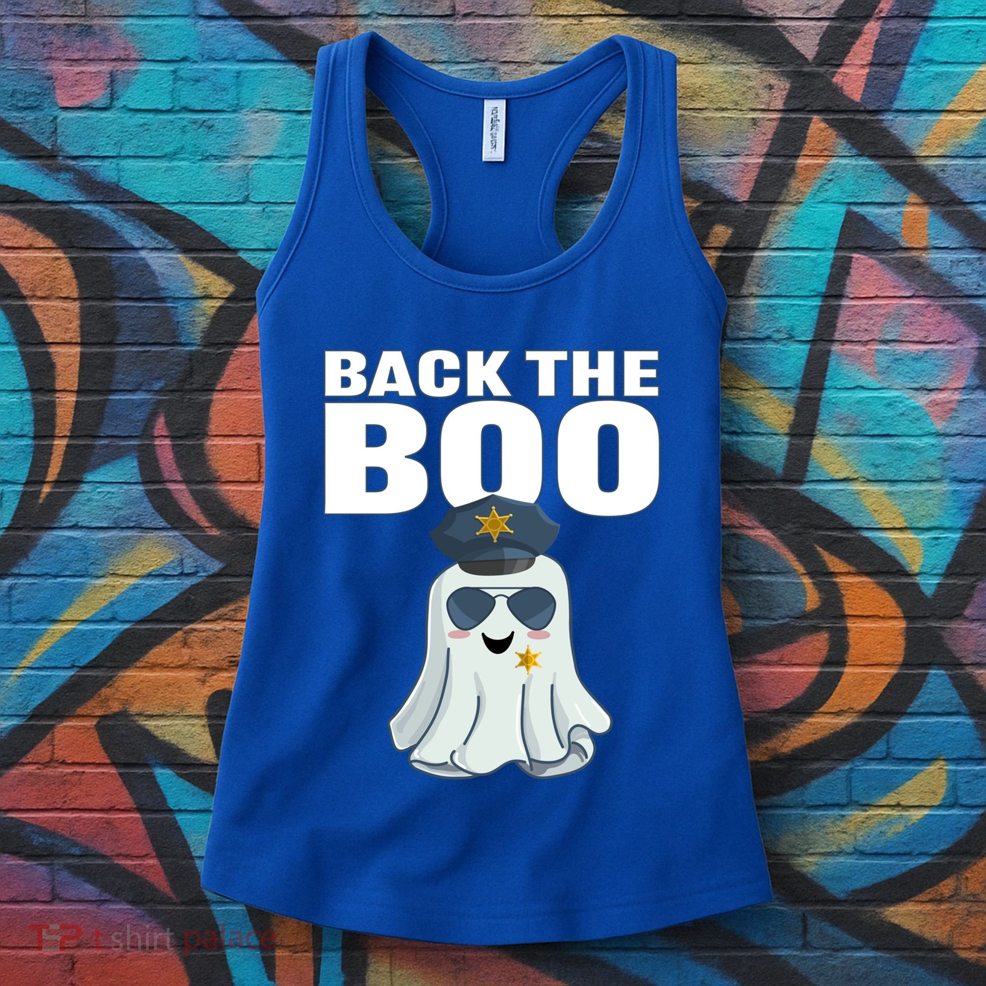 Halloween Spooky Seas The Boo Funny Police Ghost Gift Women's Tank Top