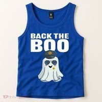 Halloween Spooky Seas The Boo Funny Police Ghost Gift Tank Top thumb 2