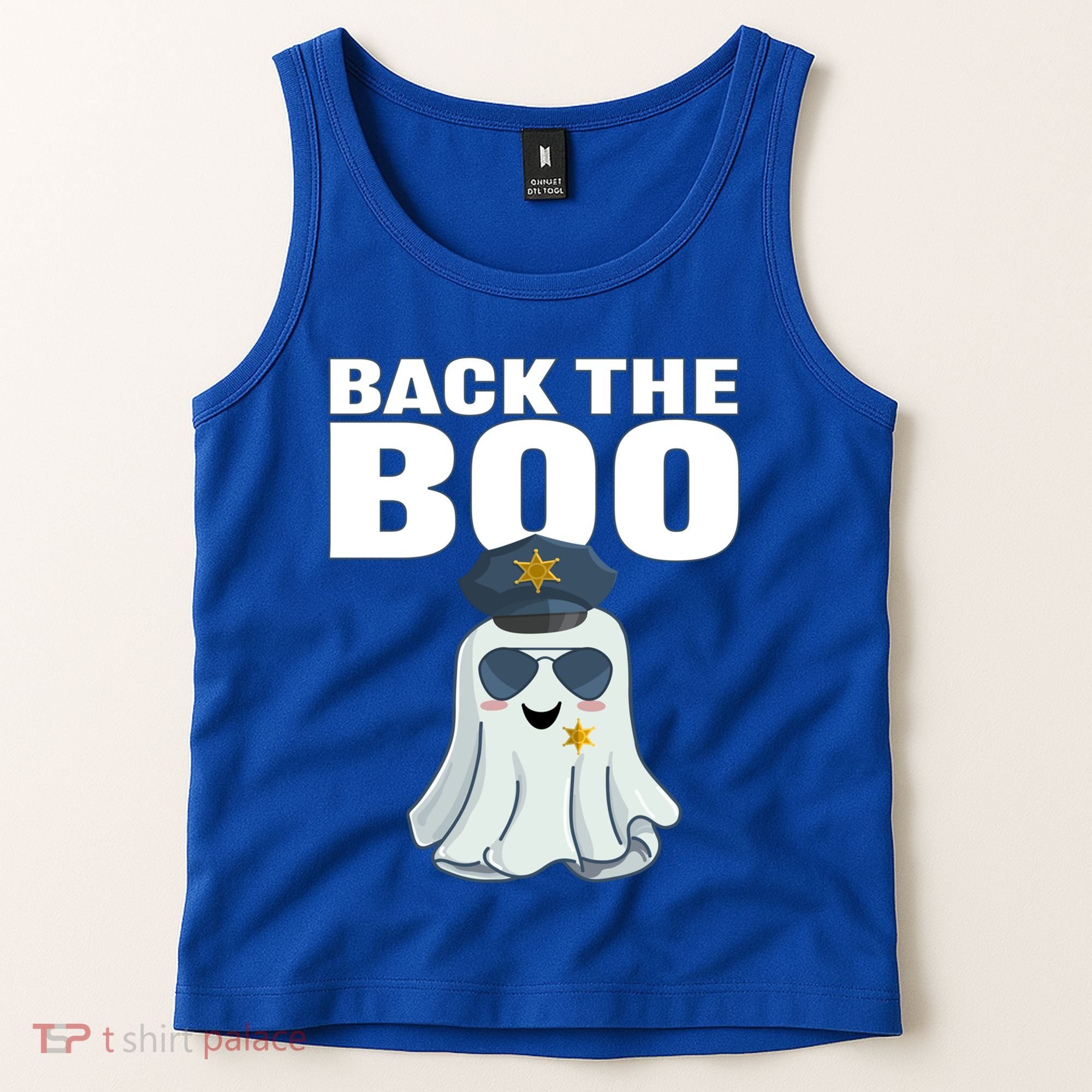 Halloween Spooky Seas The Boo Funny Police Ghost Gift Tank Top