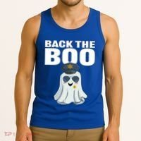 Halloween Spooky Seas The Boo Funny Police Ghost Gift Tank Top thumb 3