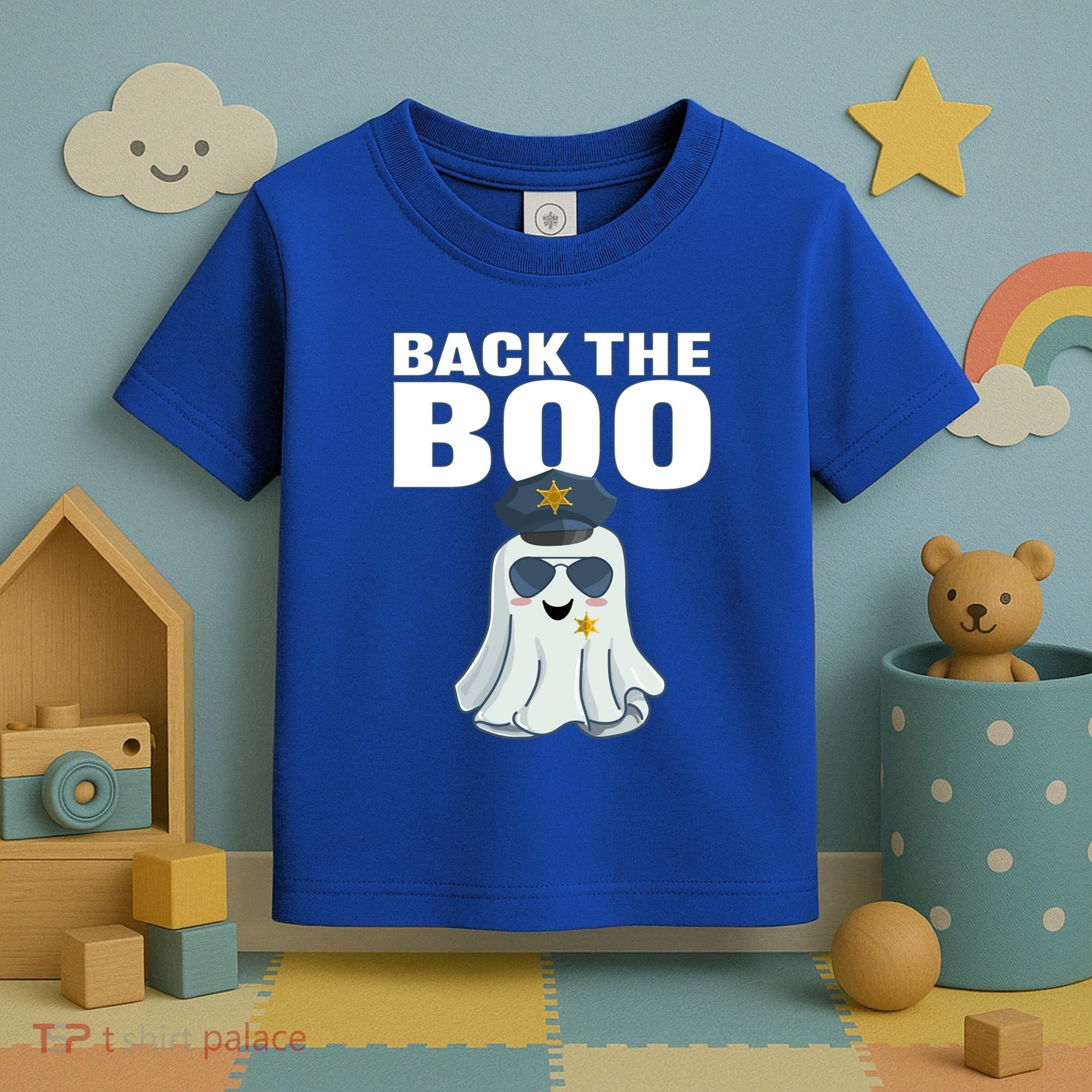 Halloween Spooky Seas The Boo Funny Police Ghost Gift Toddler T-Shirt