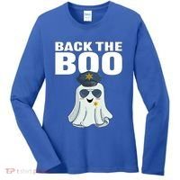 Halloween Spooky Seas The Boo Funny Police Ghost Gift Women's Long Sleeve Shirt thumb 0