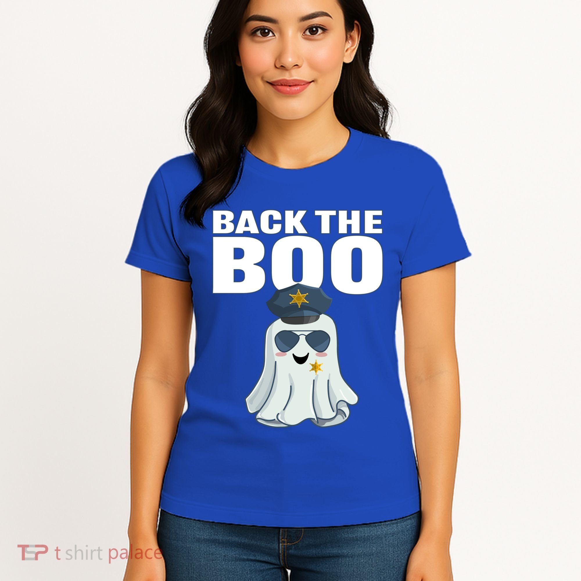 Halloween Spooky Seas The Boo Funny Police Ghost Gift Women's T-Shirt