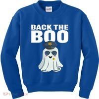 Halloween Spooky Seas The Boo Funny Police Ghost Gift Kids Sweatshirt thumb 0
