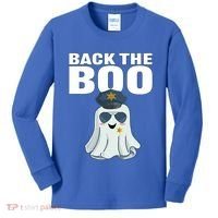 Halloween Spooky Seas The Boo Funny Police Ghost Gift Kids Long Sleeve Shirt thumb 0