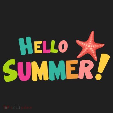 Hello Summer Starfish Colorful Crop Fleece Hoodie