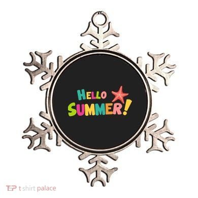 Hello Summer Starfish Colorful Ornament