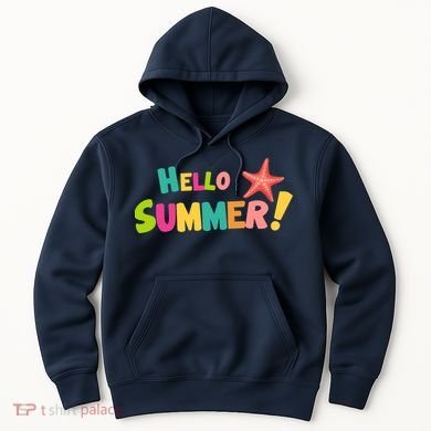 Hello Summer Starfish Colorful Hoodie