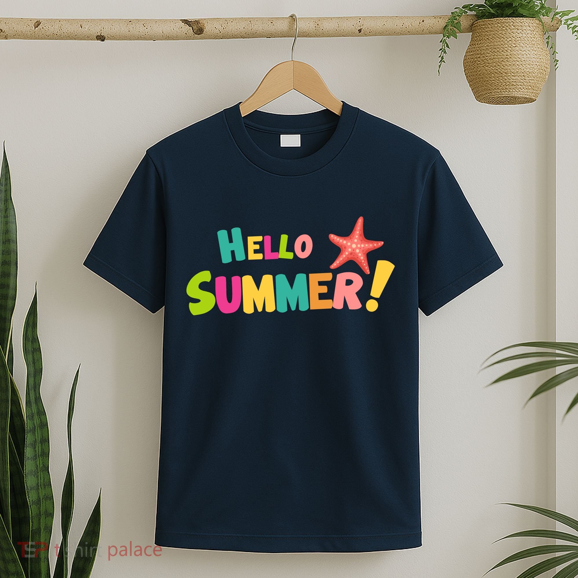Hello Summer Starfish Colorful T-Shirt