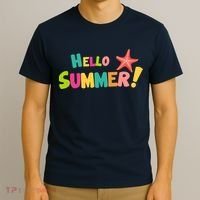 Hello Summer Starfish Colorful T-Shirt thumb 3