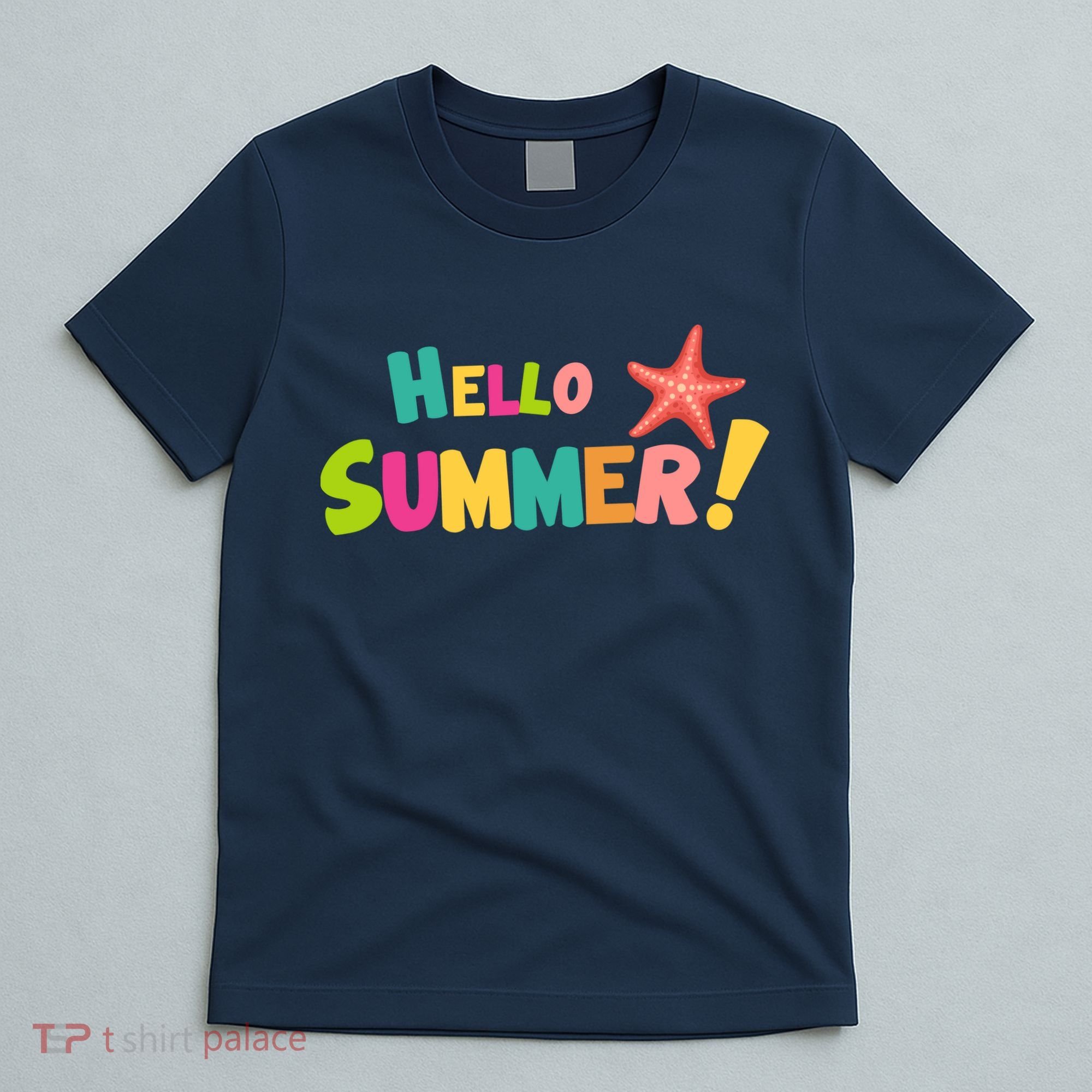 Hello Summer Starfish Colorful T-Shirt