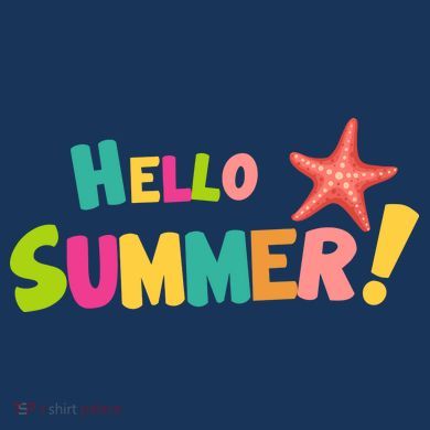 Hello Summer Starfish Colorful Tall Sweatshirt