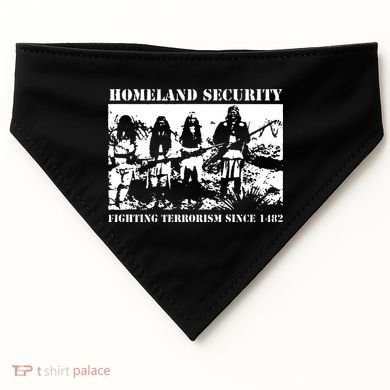 Homeland Security Since 1482 Printed Cotton USA-Made Doggie Bandana