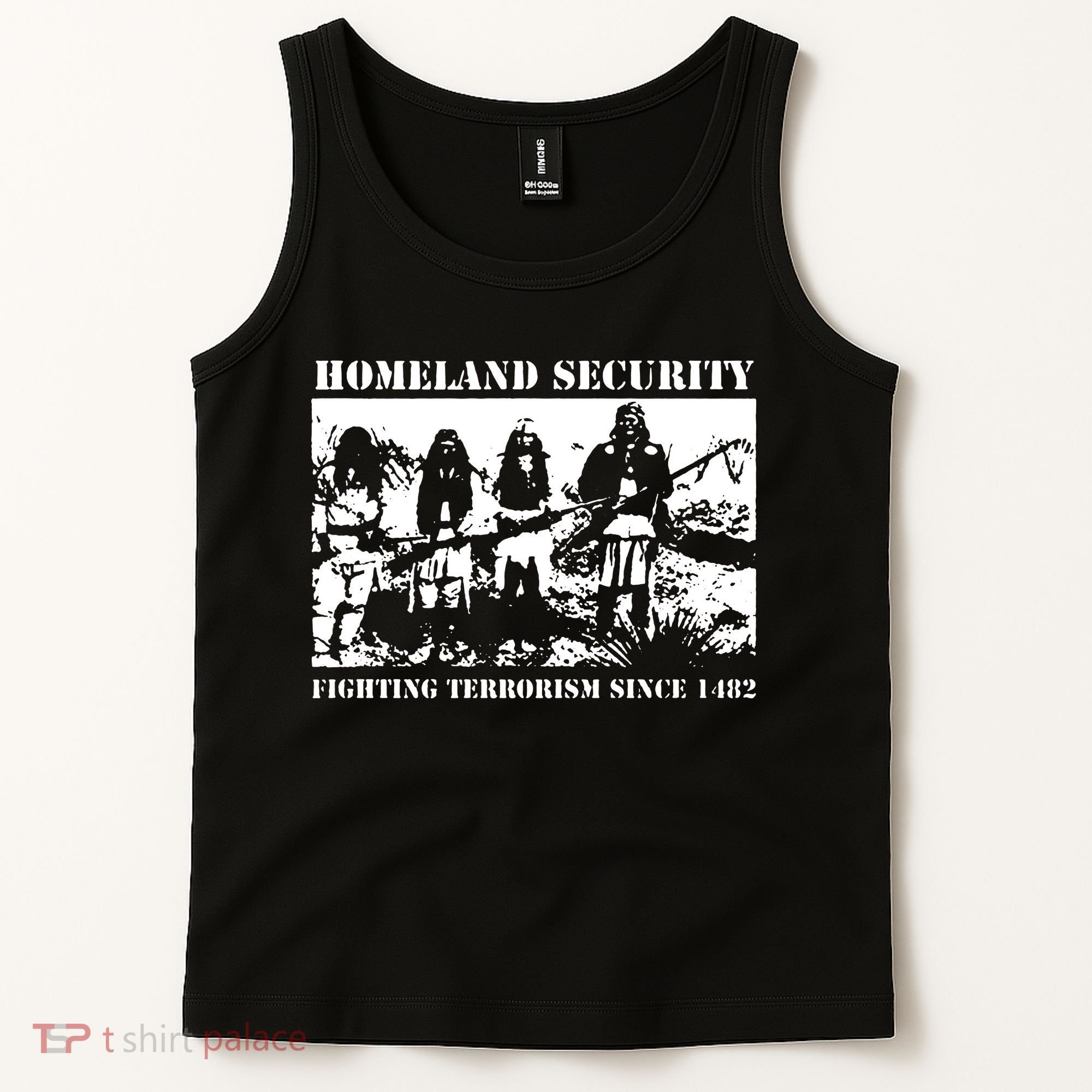 Homeland Security Since 1482 Printed Cotton Tank Top