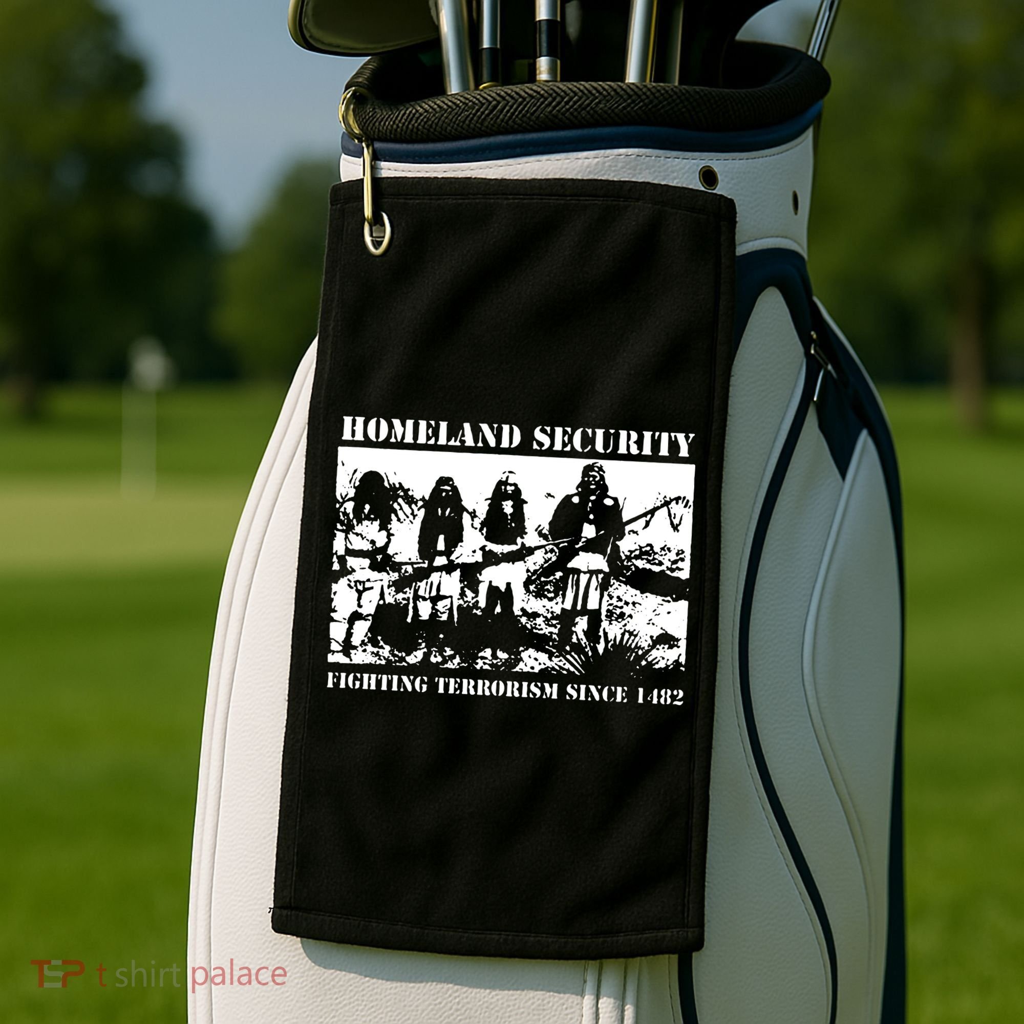 Homeland Security Since 1482 Printed Cotton Golf Towel