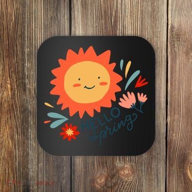 Hello Spring Sunset Floral Coaster
