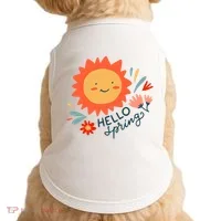 Hello Spring Sunset Floral Doggie Tank thumb 0