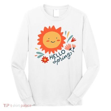 Hello Spring Sunset Floral Long Sleeve Shirt