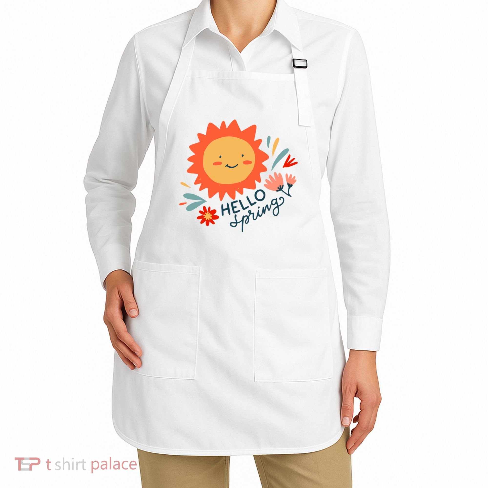 Hello Spring Sunset Floral Apron