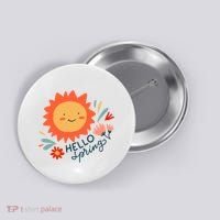 Hello Spring Sunset Floral Button thumb 0