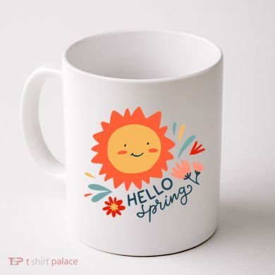 Hello Spring Sunset Floral Coffee Mug