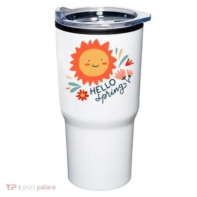 Hello Spring Sunset Floral Tumbler