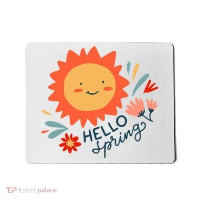 Hello Spring Sunset Floral Mousepad