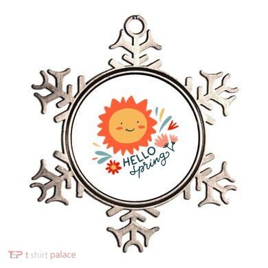 Hello Spring Sunset Floral Ornament