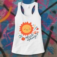 Hello Spring Sunset Floral Women's Tank Top thumb 3