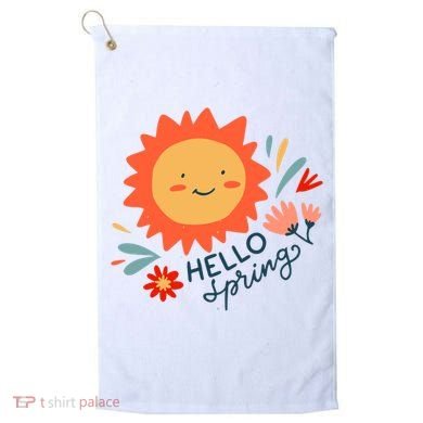 Hello Spring Sunset Floral Golf Towel