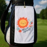 Hello Spring Sunset Floral Golf Towel thumb 2