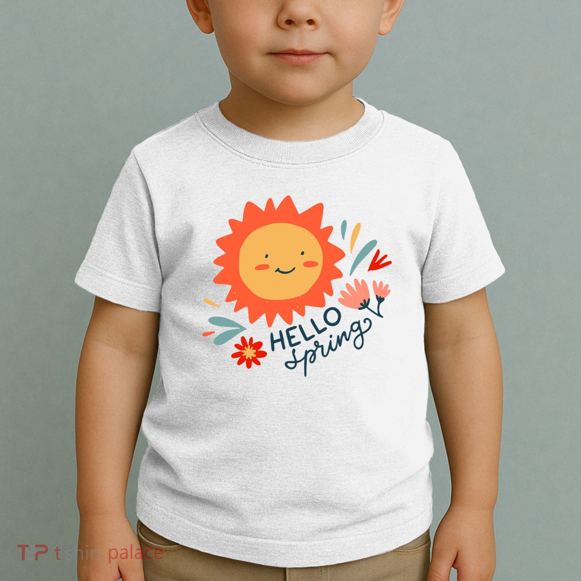 Hello Spring Sunset Floral Toddler T-Shirt
