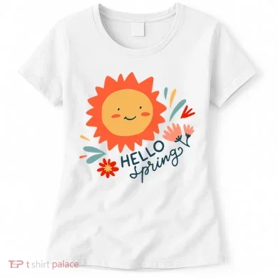 Hello Spring Sunset Floral Women's T-Shirt